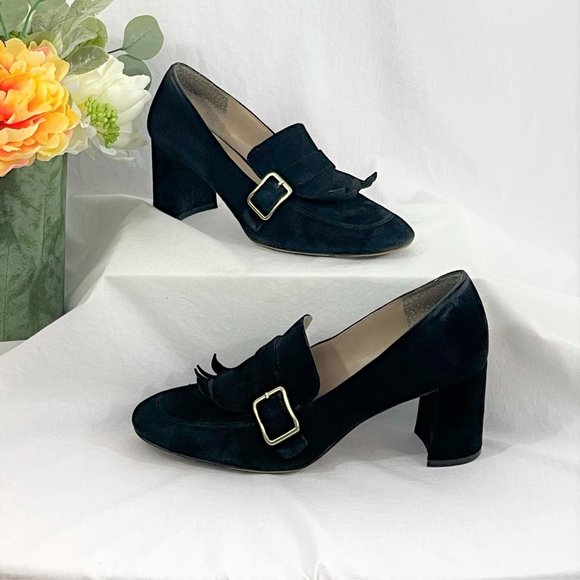 Suede Block Heel Loafer | Vince Camuto - Picture 1 of 7